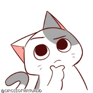 🤔 emoji @CIRCLEOFVIRTUALID KUCING GILA Telegram sticker 18 of 62