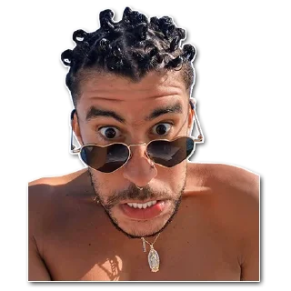 😬 emoji Bad Bunny | @tatistickers | @sinusername Telegram sticker 8 of 78