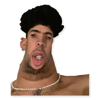 🥴 emoji Bad Bunny | @tatistickers | @sinusername Telegram sticker 17 of 78