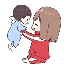 ❤️ emoji Guria de abrigo com bebê - @oneesanstickers Telegram sticker 21 of 40