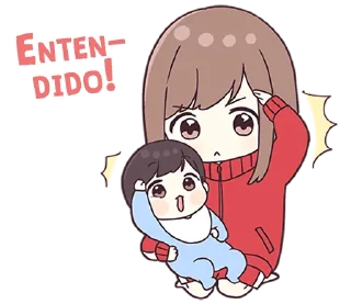 😌 emoji Guria de abrigo com bebê - @oneesanstickers Telegram sticker 4 of 40