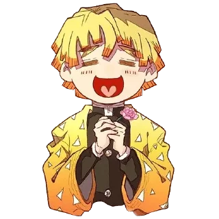 😍 emoji Zenitsu Telegram sticker 19 of 29