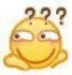 🤔 emoji 小黄豆脸 @dingdangmaoo Telegram sticker 15 of 16