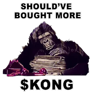 😑 emoji $KONG Telegram sticker 7 of 10