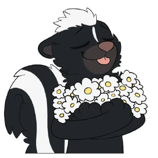 🌸 emoji Skunk Stickers by Pulexart.com Telegram sticker 9 of 13