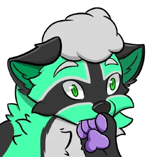 🫢 emoji WinterTheRaccoon🦝 Telegram sticker 7 of 13