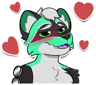 🥰 emoji WinterTheRaccoon🦝 Telegram sticker 10 of 13
