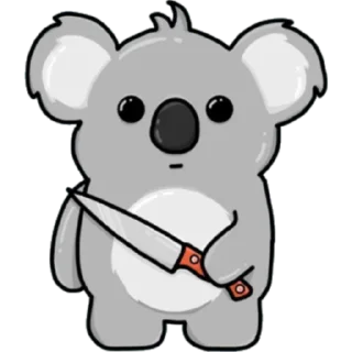 Sticker from Animals with knives