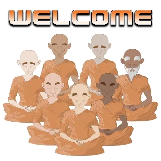 👋 emoji Zen Monk Telegram sticker 3 of 7