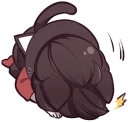 🙇 emoji Black Kitten (4) Telegram sticker 8 of 84