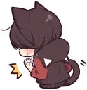 😌 emoji Black Kitten (4) Telegram sticker 20 of 84