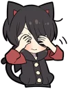 🙈 emoji Black Kitten (3) Telegram sticker 21 of 120