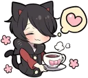 ☕ emoji Black Kitten (3) Telegram sticker 18 of 120