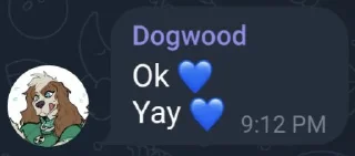 💙 emoji Dogwood's Stickies Telegram sticker 21 of 24