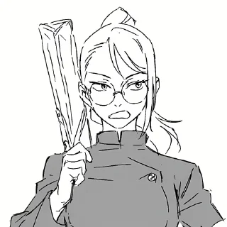 🖤 emoji Maki Zenin | @Toji_sama Telegram sticker 24 of 70