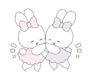Sticker from ᭝݊ribbon bunny ⵓ @nyawrwar ⿴༘͜᭼̣ꪆ