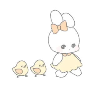 🐰 emoji ᭝݊ribbon bunny ⵓ @nyawrwar ⿴༘͜᭼̣ꪆ Telegram sticker 15 of 40