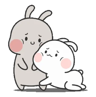 🥰 emoji Couple Rabbit • @xxyuji Telegram sticker 13 of 24