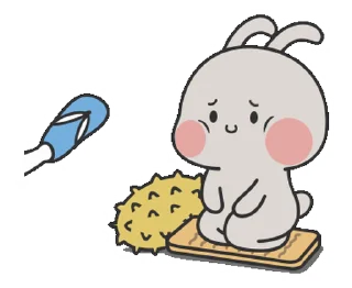 😰 emoji Couple Rabbit • @xxyuji Telegram sticker 9 of 24