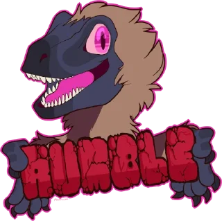 🏳️ emoji Rumble The Raptor & Oreo Telegram sticker 1 of 46