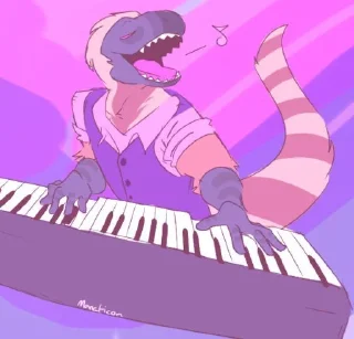 🎵 emoji Rumble The Raptor & Oreo Telegram sticker 2 of 46
