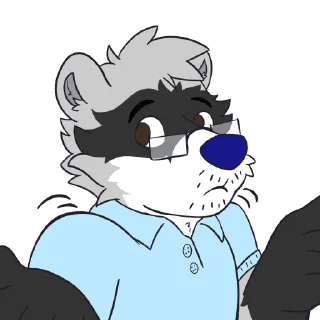 🤷‍♂️ emoji El Mapache Roque Telegram sticker 10 of 90