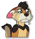 😢 emoji Fox's Cute Sticker collection Telegram sticker 22 of 77