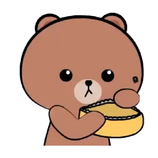 🐻 emoji 🍭Brownie x Andie @Mycute_stickers Telegram sticker 2 of 25