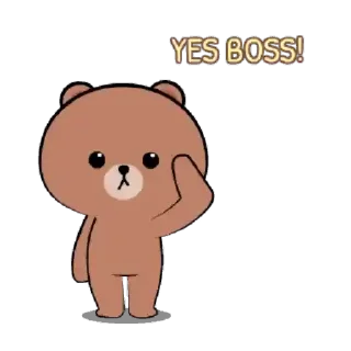 🐻 emoji 🍭Brownie x Andie @Mycute_stickers Telegram sticker 23 of 25