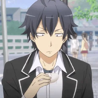 🎲 emoji ♥️ hikigaya hachiman ♠️ | @Flame_Stickers Telegram sticker 9 of 92