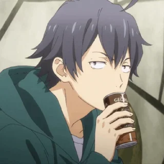🎲 emoji ♥️ hikigaya hachiman ♠️ | @Flame_Stickers Telegram sticker 21 of 92