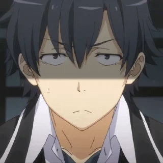 🎲 emoji ♥️ hikigaya hachiman ♠️ | @Flame_Stickers Telegram sticker 17 of 92
