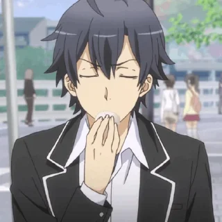 🎲 emoji ♥️ hikigaya hachiman ♠️ | @Flame_Stickers Telegram sticker 10 of 92