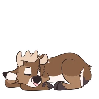 🛏 emoji Deer Stickers by Pulexart.com Telegram sticker 6 of 18