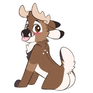 🍑 emoji Deer Stickers by Pulexart.com Telegram sticker 9 of 18
