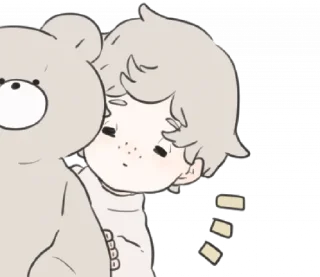 🧸 emoji a boy with his bear @darkestlace Telegram sticker 7 of 40