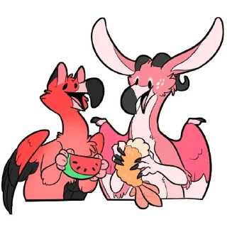 🍉 emoji Watermelon the Flamingo Telegram sticker 19 of 119