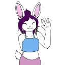 👋 emoji Reggie The Bunny Animated Telegram sticker 5 of 22