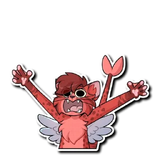 😡 emoji Nate the Fishing Cat - by CinnamonSpots Telegram sticker 20 of 36