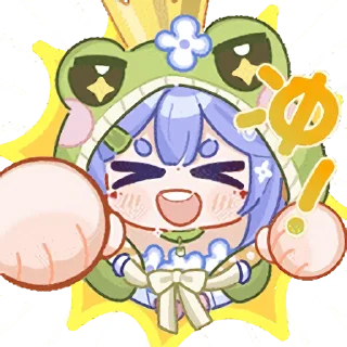 Sticker from 阿梓直播间表情——蛙梓
