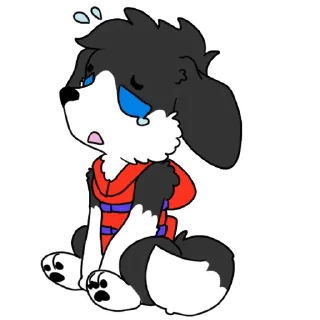 😢 emoji Bazz Collie Telegram sticker 19 of 28