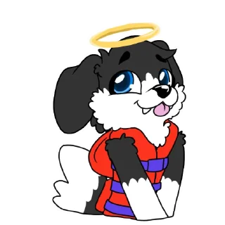 😇 emoji Bazz Collie Telegram sticker 14 of 28