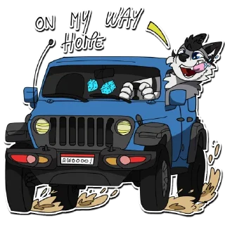 🚙 emoji Huskers Husky Telegram sticker 7 of 119