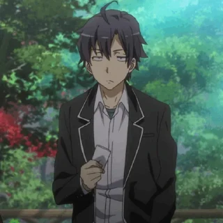 🎲 emoji ♥️ hikigaya hachiman ♠️ | @Flame_Stickers Telegram sticker 15 of 92