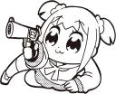 🔫 emoji Pop Team Epic Telegram sticker 13 of 24