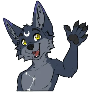 🙋‍♂️ emoji Touvan Lunar Fox Telegram sticker 10 of 18