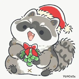 🦝 emoji racoon @yencatx Telegram sticker 21 of 24