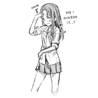 😓 emoji Nagatoro Stickers Telegram sticker 1 of 15