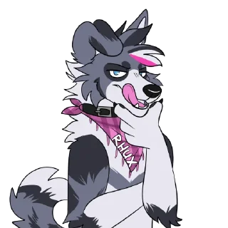 😏 emoji Rhux Collie Telegram sticker 15 of 54