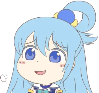 😮‍💨 emoji Aqua • @AnimeChatVoidX Telegram sticker 15 of 40